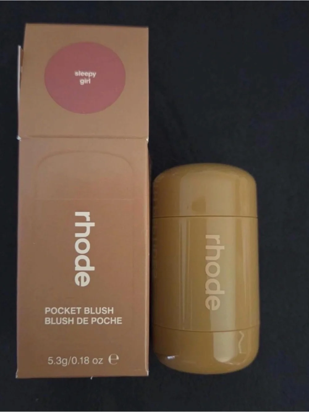 rhode skin pocket blush in sleepy girl - soft mauve - new in box